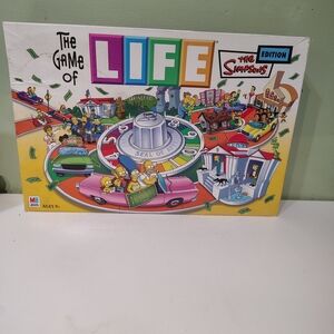 Milton Bradley The Simpsons Edition Game of Life Board Game 90% Complete